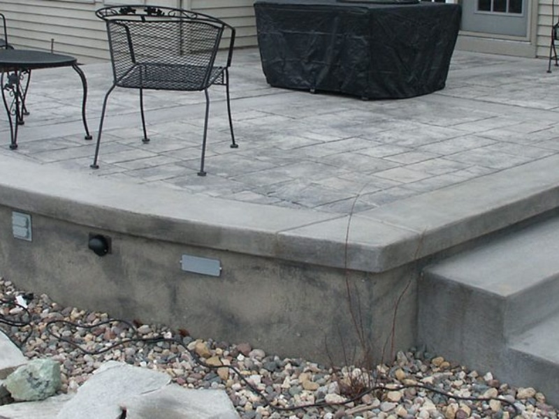 ashlar cut slate stamped concrete