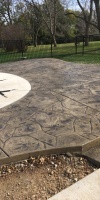 Stone Stamped Pool Deck With Steps