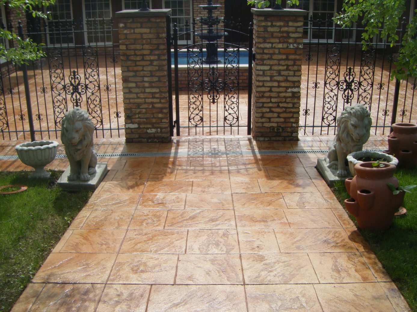 Stamped Concrete Walkway