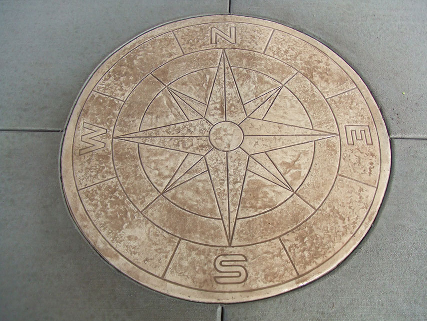 Compass Rose Stamped Concrete Design By Kelly Designs In Concrete
